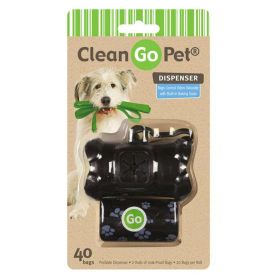 "Clean Go Pet" Bone Shaped Waste Bag Holder Black