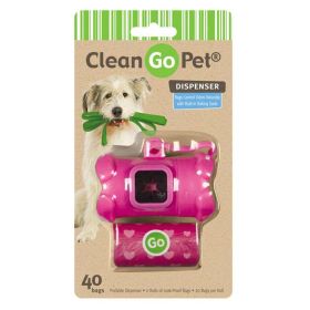 Clean Go Pet Bone Waste Bag Dispenser Pink