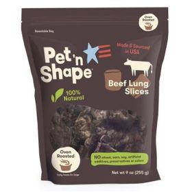 Pet N Shape Natural Oven Roasted Beef Lung Slices Dog Treat