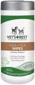 "Vets Best Flea And Tick Wipes" For Dogs