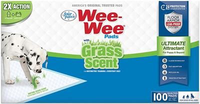 "Grass Scented Puppy Pads" by Four Paws Wee-Wee