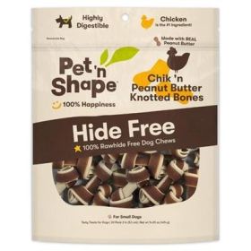 Pet N Shape Chikn Peanut Butter Knotted Bones Dog Reward