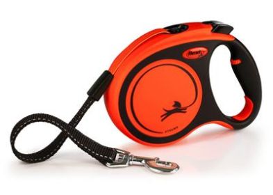 Flexi "Retractable Dog Leash Orange Black"