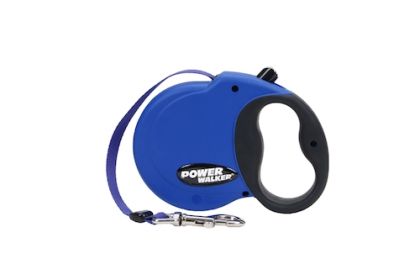 "Dog Walking Retractable Leash" by Power Walker® - Blue (size-5: X-Small)