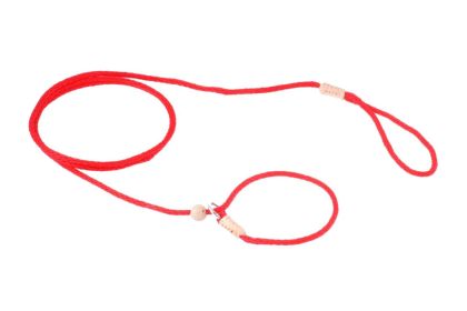 "Dog Nylon Slip Lead With Stopper" by Alvalley (Color: Red)