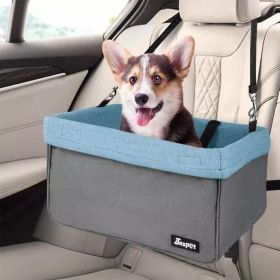 "Dog Booster Seats" for Car and Portable Carrier by JESPET (Color: Grey)