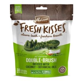 "Merrick" Fresh Kisses Dog Dental Chews with Coconut Oil. (size 4: Extra Small Dogs)