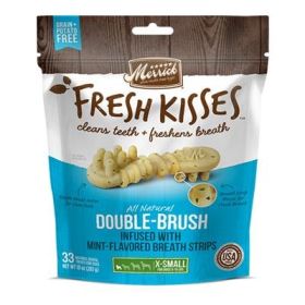 Merrick Fresh Kisses Mint Breath Strips Dental Dog Chews (size-5: X-Small)