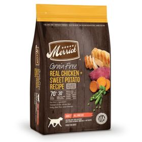 Merrick Grain Free Real Chicken and Sweet Potato Recipe (size 4: 4 lbs)