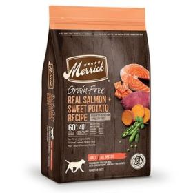 Merrick Grain Free Real Salmon and Sweet Potato Recipe (size 4: 4 lbs)