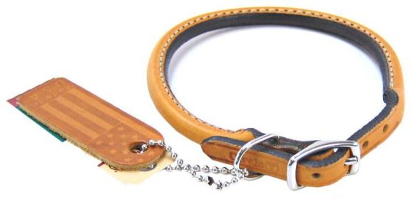 "Circle T Leather Collars are Ideal for Walking Your Pet" (Size-3: 14" Neck)