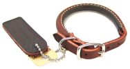 Circle T Latigo Leather Round Dog Collar