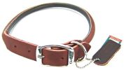 Circle T Latigo Leather Round Dog Collar