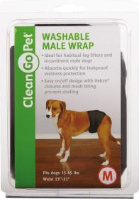 "Dog Washable Male Wrap" by Clean Go Pet (size 6: Medium)