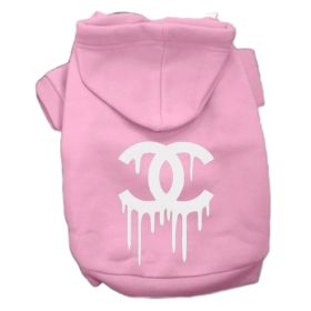 "Bark Fifth Avenue" Chewnel Drippy Dog Hoodies (Color: Extra Small Pink)