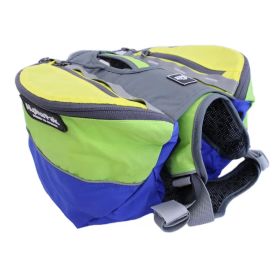 Adventurer 2-piece Dog Pack With EZ Latch Harness by AlphaPak (Color: Rain Forest Small)