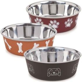 "ProSelect" Espresso Stainless Steel Goodie Dog Bowls (size 4: Small - Expresso)