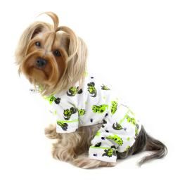 Pets Playful Dog Dinosaur "Flannel Pajamas" by Klippo Pet (size 6: XSmall)