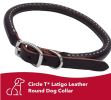 Circle T Latigo Leather Round Dog Collar