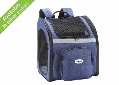 "Pet Backpacker Carrier" by Petique Inc. (Color: Denim)