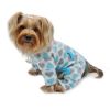 Blue & Gray Hearts Fleece Turtleneck Pajamas - Blue