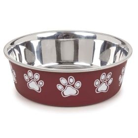 "ProSelect" Merlot Stainless Steel Dog Goodie Bowls (size 4: Small - Merlot)