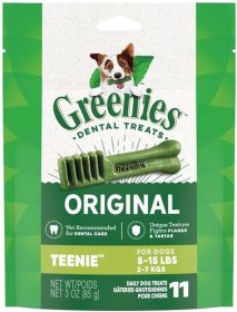 "Greenies" Teenie Dental Dog Treats (size-4: Count - 11)